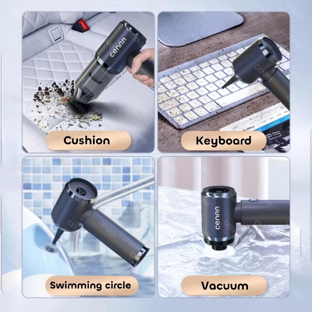 CENRR 210000PA Mini Wireless Handheld Car Vacuum Cleaner Portable Powerful Suction