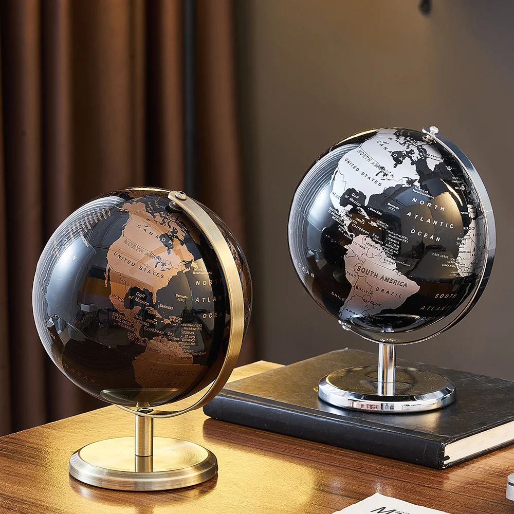 Retro Educational world globe desk decor for Kids Study and Home Office