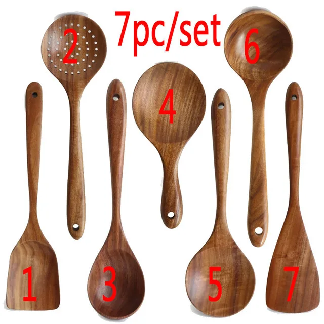 Cooking Utensils Wooden Set, Wooden Spoons, Soup Tools, Kitchen Gift