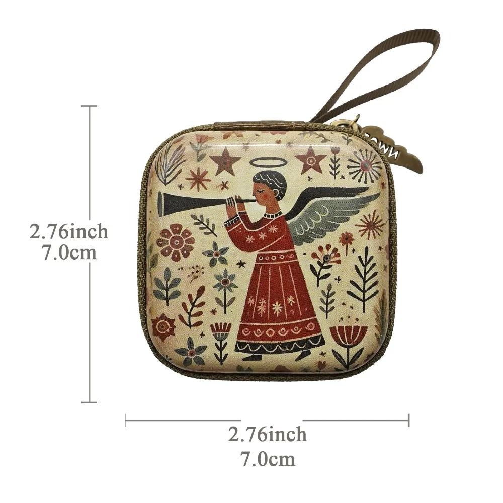 Virgin Mary Prayer Rosary Bag – 2.8 in Zippered Christian Jewelry Box – High-Yield Devotional Interaction Hub