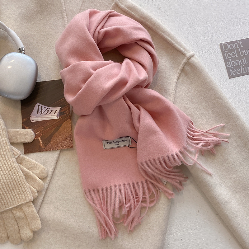 Cashmere Wool Scarf Women Pashmina Soft Thick Shawls Wraps Bufanda