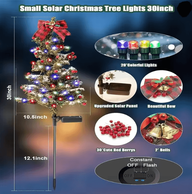 EverGlow Solar Christmas Tree Garden Light
