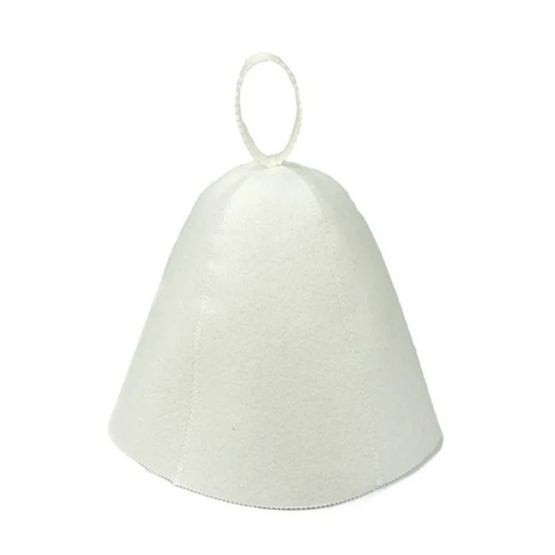 Anti-Heat Thicken Wool Felt Sauna Hat Bathroom Shower Cap & Hair Turban