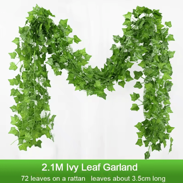 2.1M Artificial Ivy Garland Realistic Hanging Vine Greenery for Wall & Event Decor