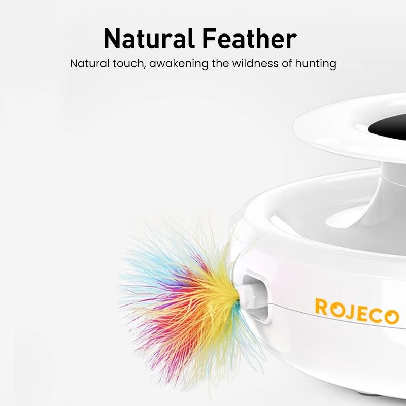 ROJECO 2 in 1 Smart Automatic Interactive Cat Toy Set