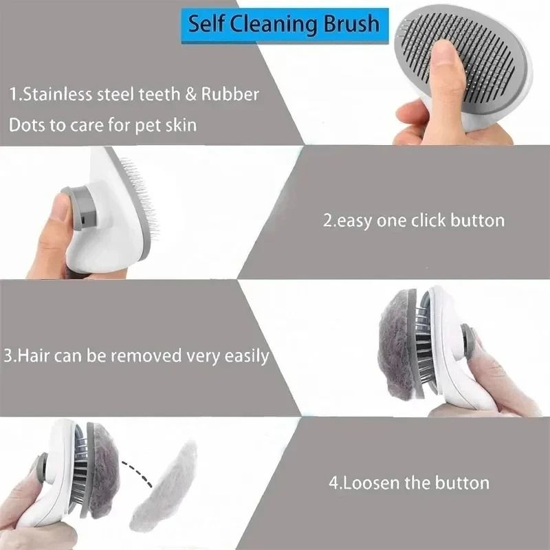 Professional Self Cleaning Pet Grooming and Dematting Brush
