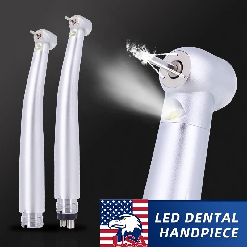 LED Dental High Speed Handpiece With Ceramic Bearing And Air Turbine Design
