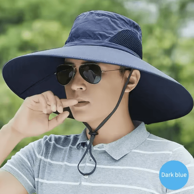 Breathable Mesh Sun Hat with Neck Flap UV Protection Fishing & Hiking Cap