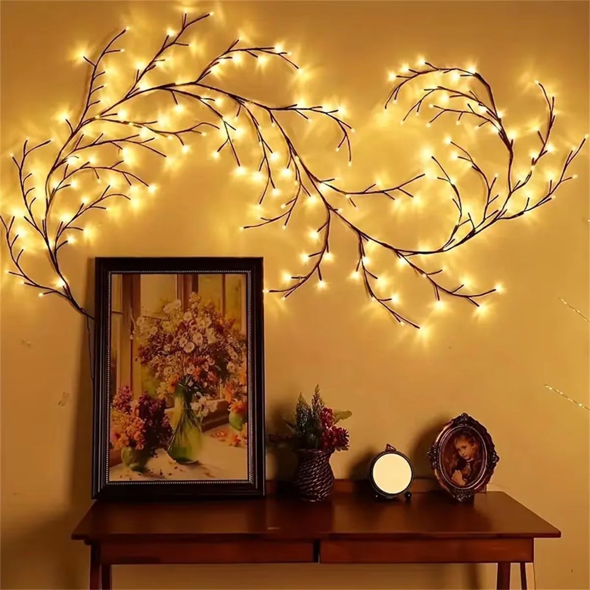 Bendable Willow Branch LED Lights 72 96 LED 8 Mode Vine Tree Decor