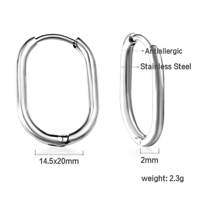 Simple U Shape Hoop Earrings