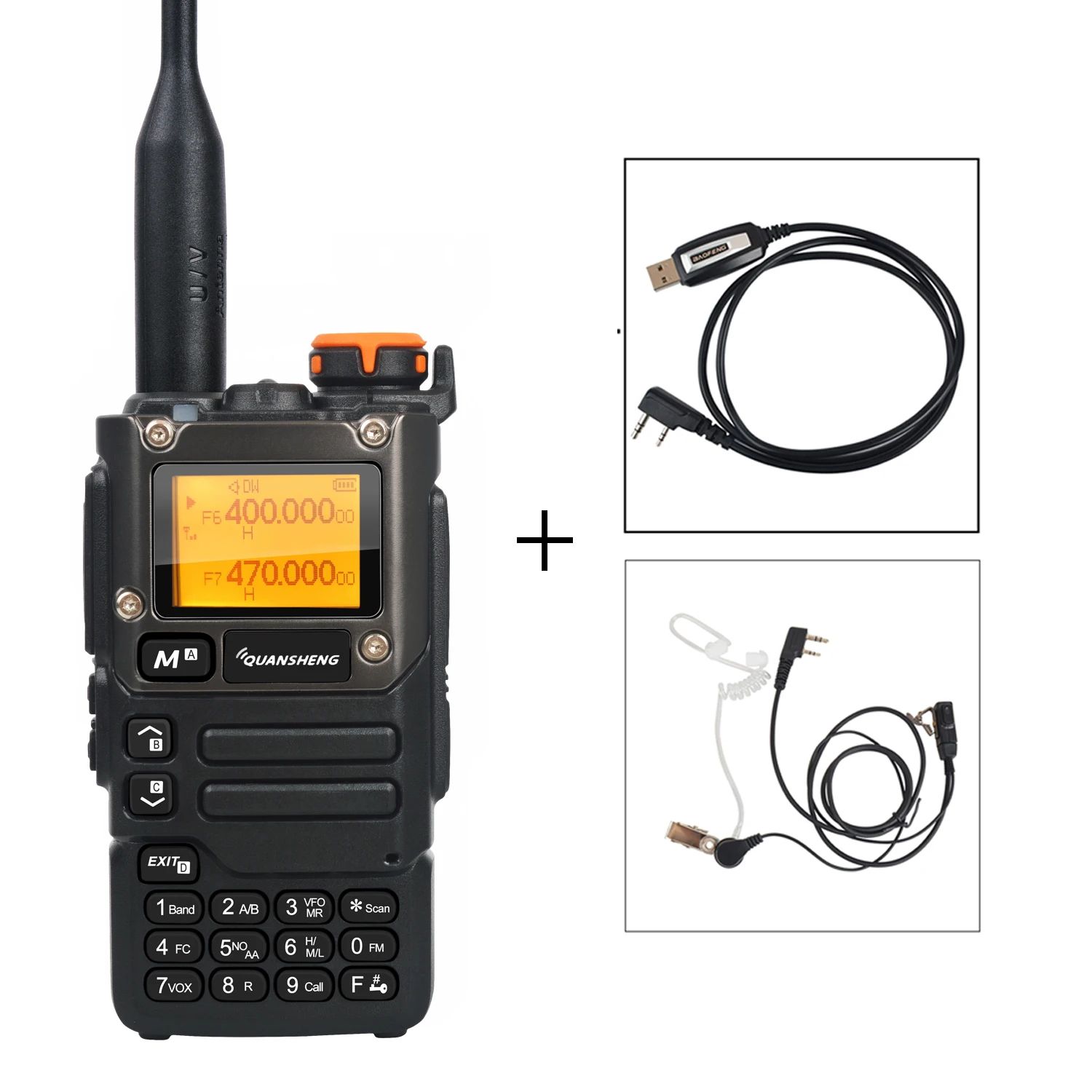 Quansheng UV-K5(8) Multi-Band Two-Way Radio with Air Band Receive, DTMF & Fast Frequency Scan