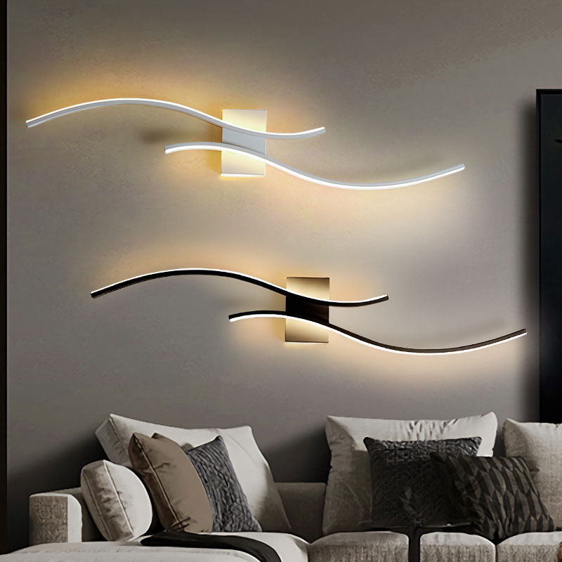 Aluminum Indoor LED Wall Lamps for Bedroom Corridor, LED Wall Sconce Wall Lighting Fixtures for TV Background