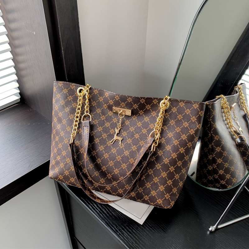 Soft Leather Tote Bag for Women Large Capacity with Hanging Accessories Shoulder Bag