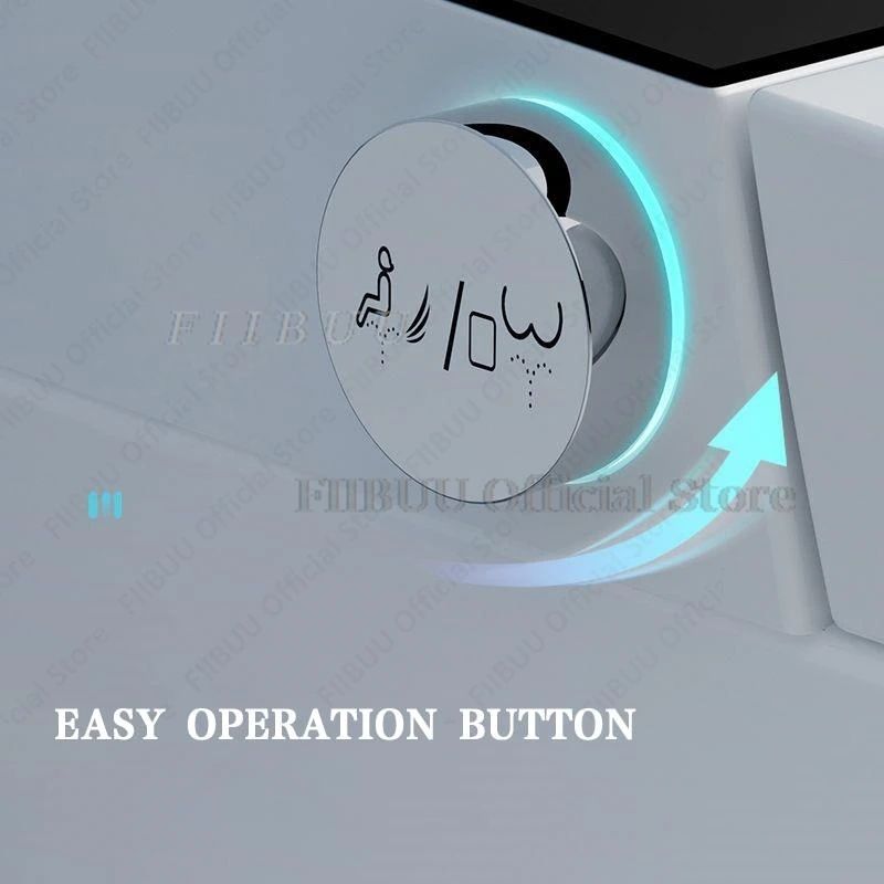Smart Elongated Toilet with Built-In Bidet and Heated Seat