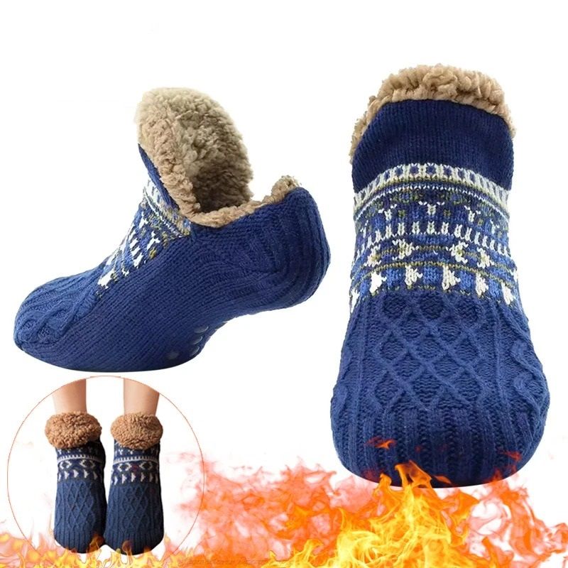 Thermal Velvet Grip Floor Socks