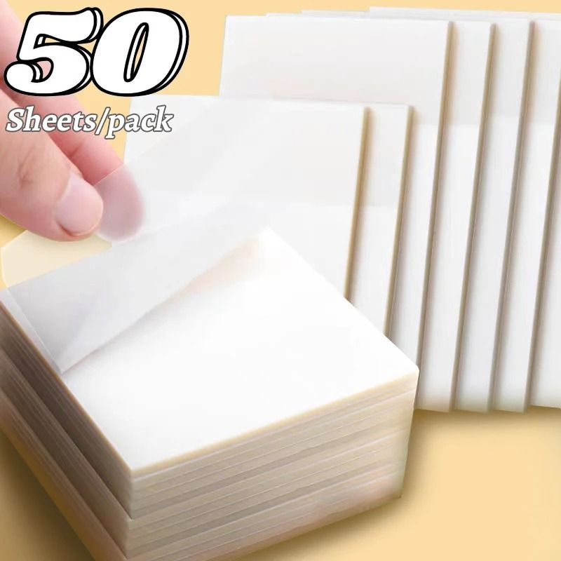 Transparent Sticky Notes See Through Waterproof Self Adhesive Memo Pads for Book Annotation