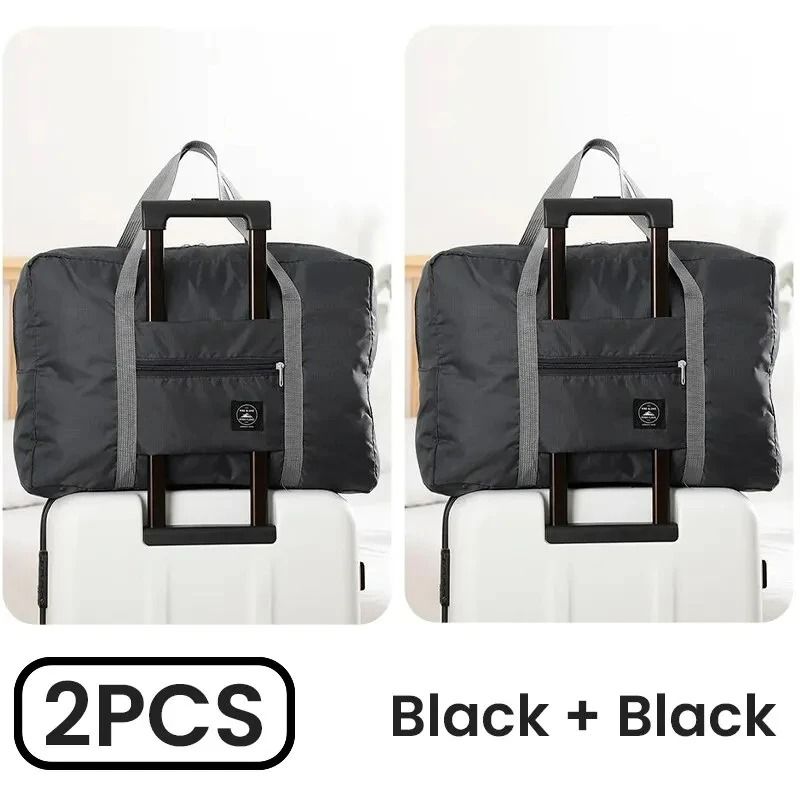 Foldable Travel Duffel Bag 2 Pack Carry On and Weekender Bag