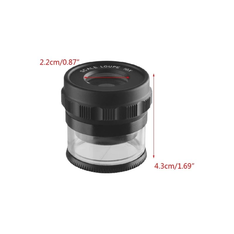 10X Handheld Magnifying Loupe with Scale