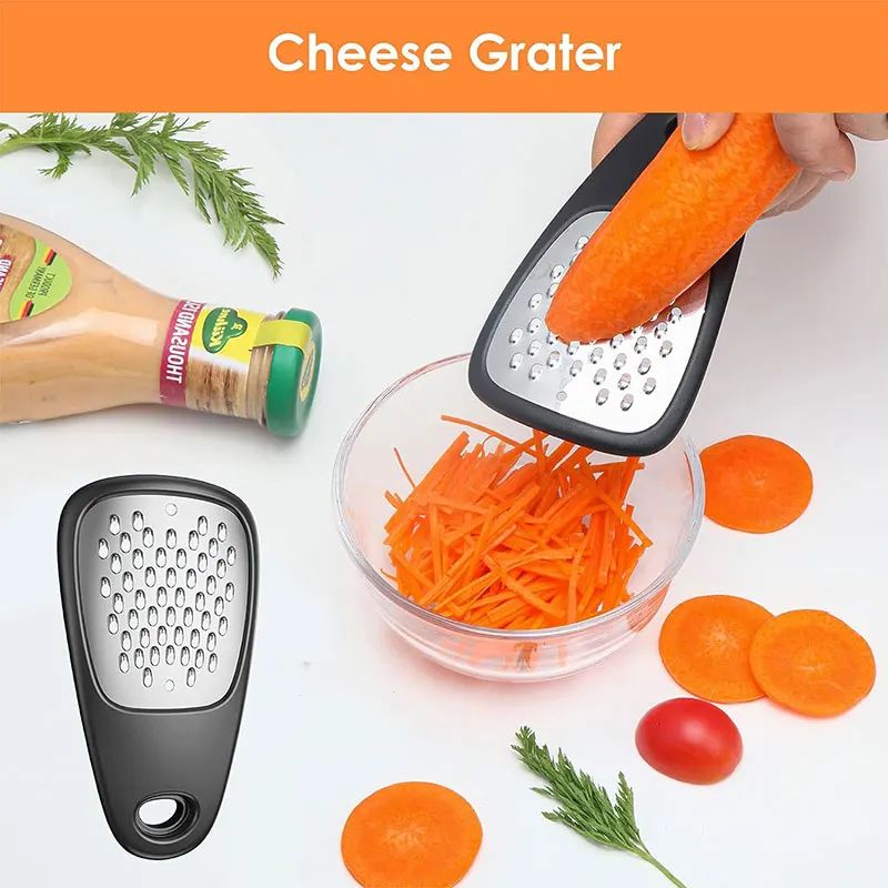 6-Piece Space-Saving Kitchen Gadgets Set – Essential Cooking Tools with Cheese Grater & Pizza Cutter