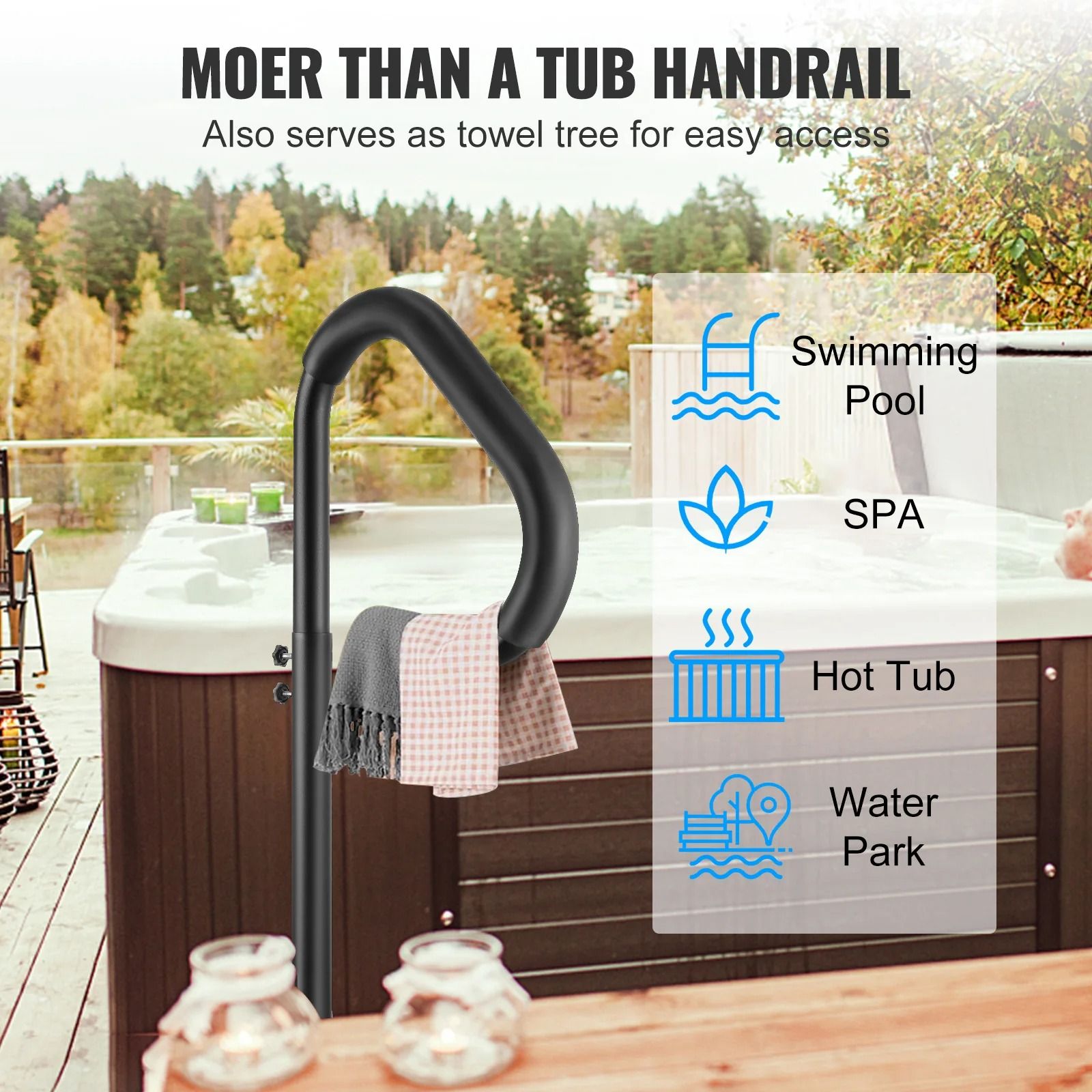 360° Rotatable Spa Side Handrail