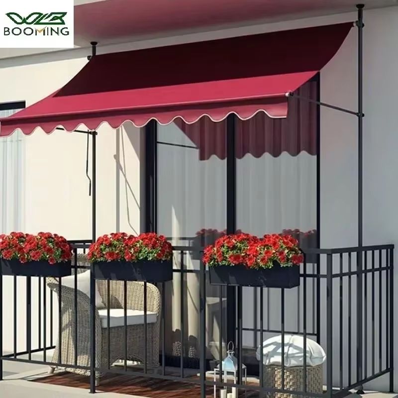 Folding Telescopic Vertical Awning Canopy for Balcony and Courtyard Rainproof Sunshade Pergola