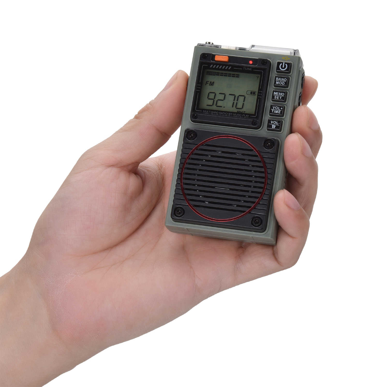 Portable FM Radio MP3 Player Speaker with HiFi Sound & Digital Display