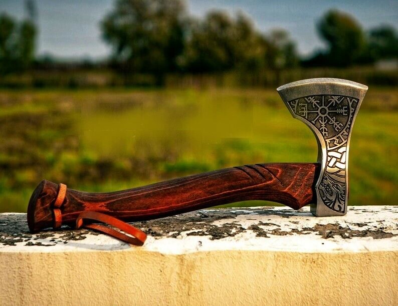 CUSTOM HAND FORGED CARBON STEEL TOMAHAWK VIKING HATCHET AXE