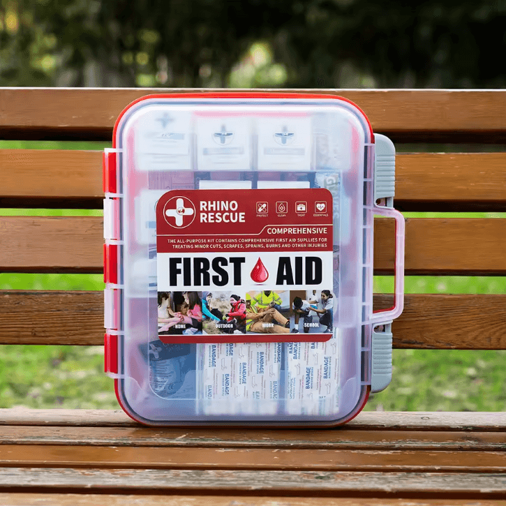 RHINO RESCUE 350-Piece All-Purpose First Aid Kit – OSHA-Compliant Medical Supplies for Home, Office & Emergencies