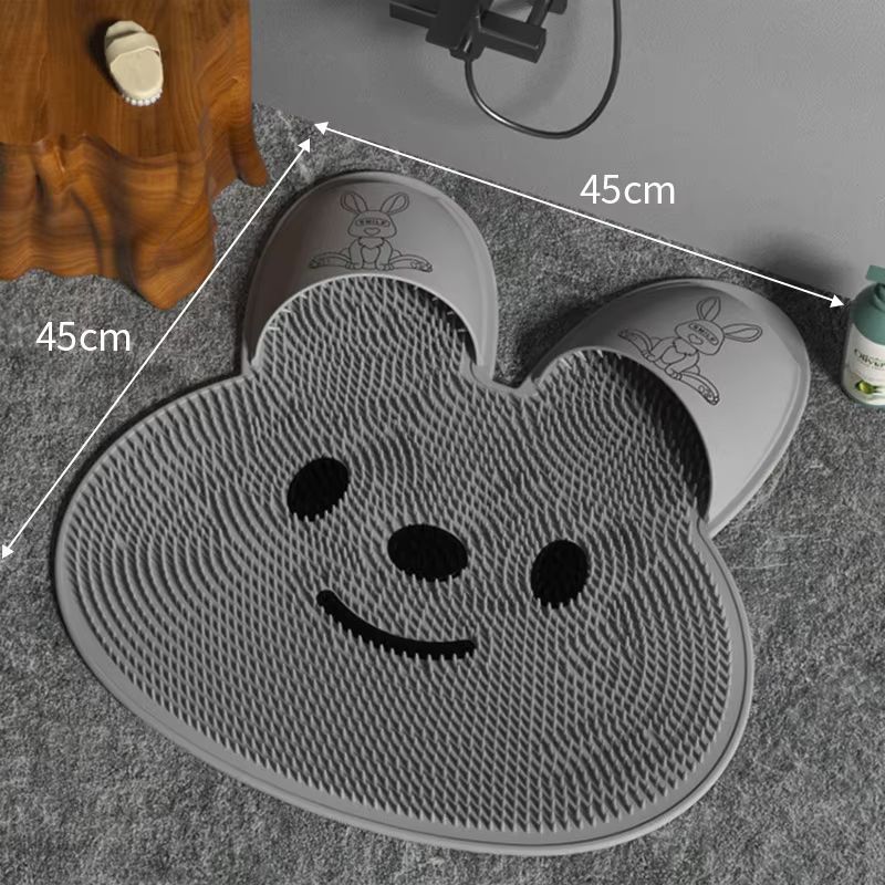 Silicone Anti Slip Foot Massage Shower Mat with Dead Skin Removal and Back Massage Nodes