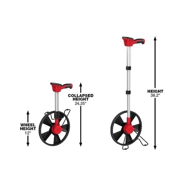 Digital Measuring Wheel with Backlit Screen and One Hand Control