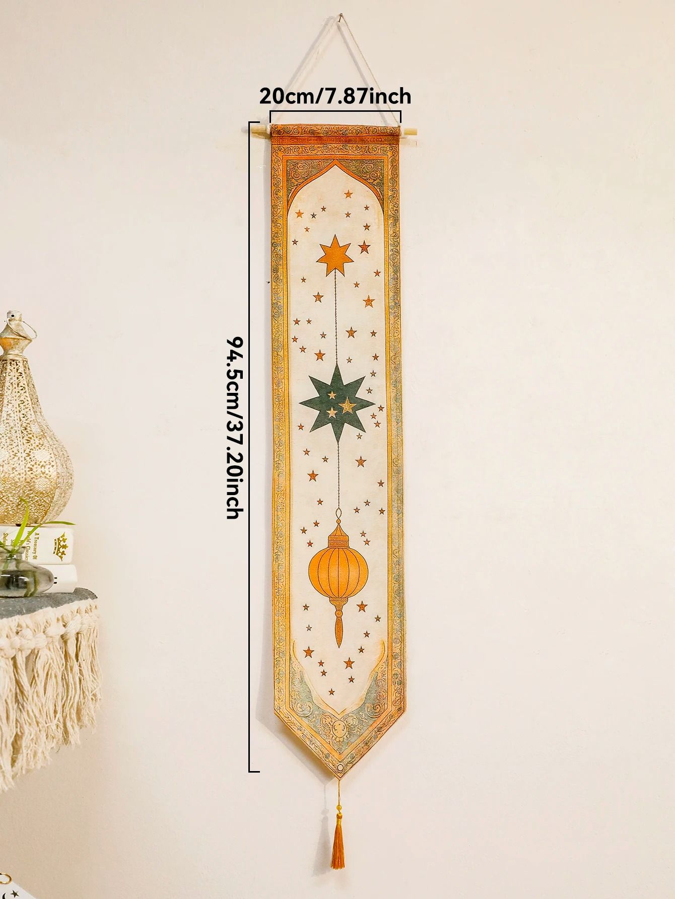 Ramadan Wall Banner Eid Mubarak Decorations Islamic Moon Star Tapestry