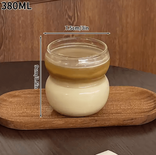RippleWave Transparent Drinking Glass – Creative Wave Iced Coffee Tumbler