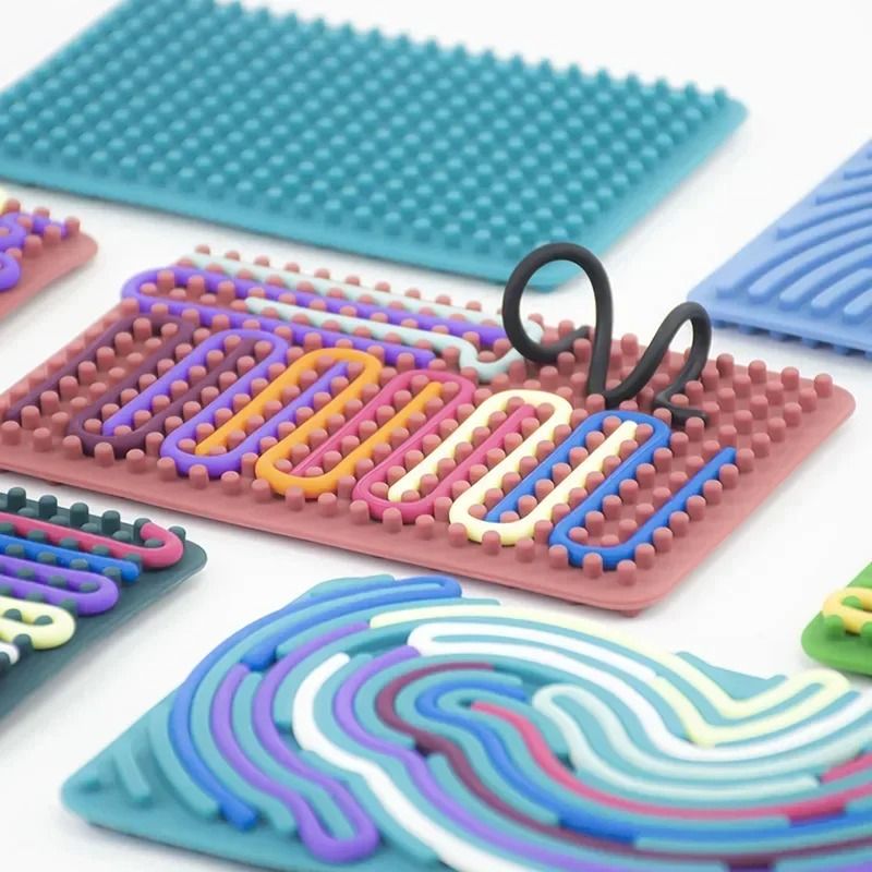 Sensory Activity Board Montessori Toy – Stress-Relief Silicone Travel Gift