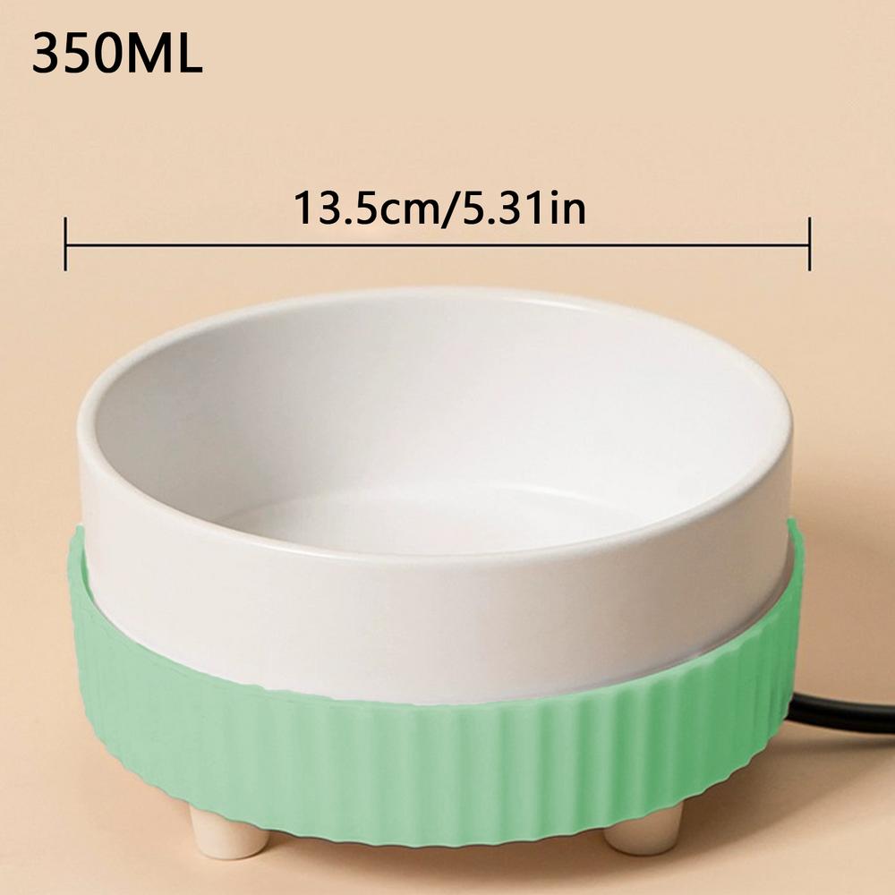 Rechargeable Pet Water Heating Bowl, Heated Cat Bowl, Detachable Ceramic