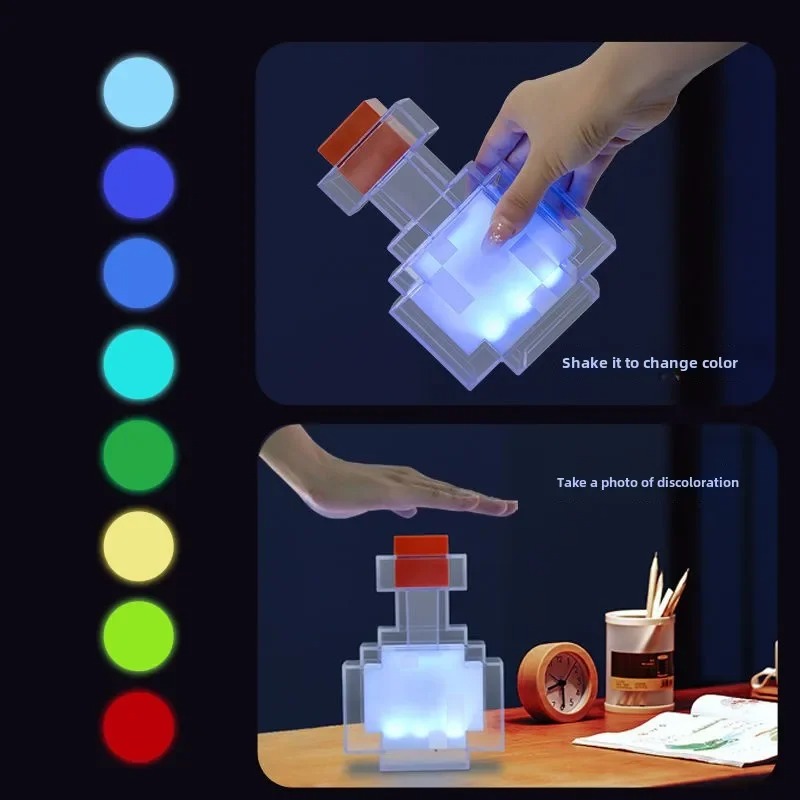 Rechargeable Game Night Light LED Color-changing Bottle Toy, Ideal Night Light Decoration for Children's Game Gifts