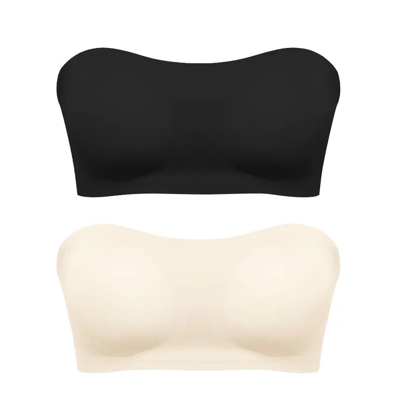 Seamless Ice Silk Strapless Push Up Anti-Slip Bra