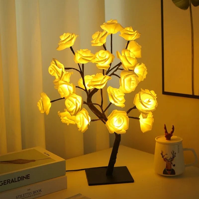Rose Tree LED Night Light Table Lamp