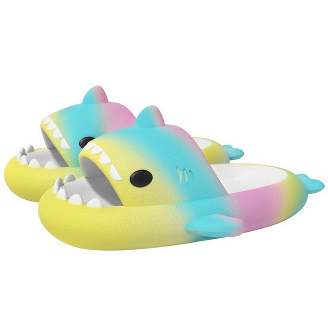 Men Luminous Christmas Shark Slippers, Pirate Milk Cow Sandals, Non-slip EVA Flip Flops, Adult Bathroom Shoes