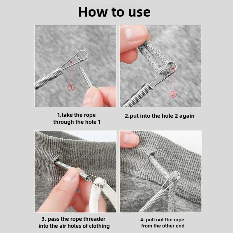 Flexible Drawstring Threading Tool