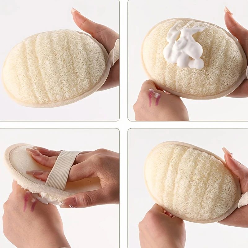 Natural Loofah Body Scrubber Soft Exfoliating Shower Sponge Skin Care Pad