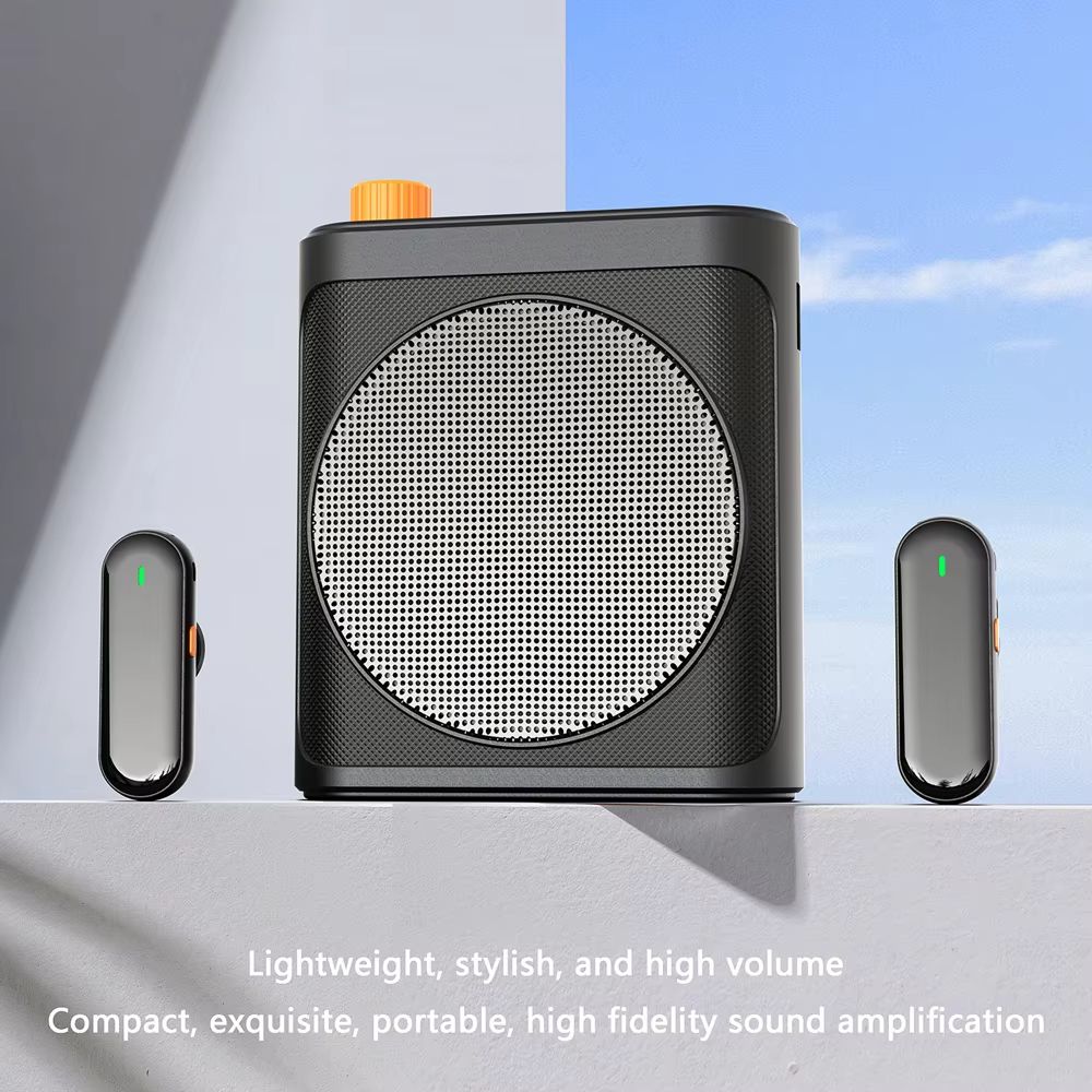 Portable Voice Amplifier with Lavalier Microphone – Mini Wireless Megaphone Speaker for Teachers, Tour Guides & Coaches