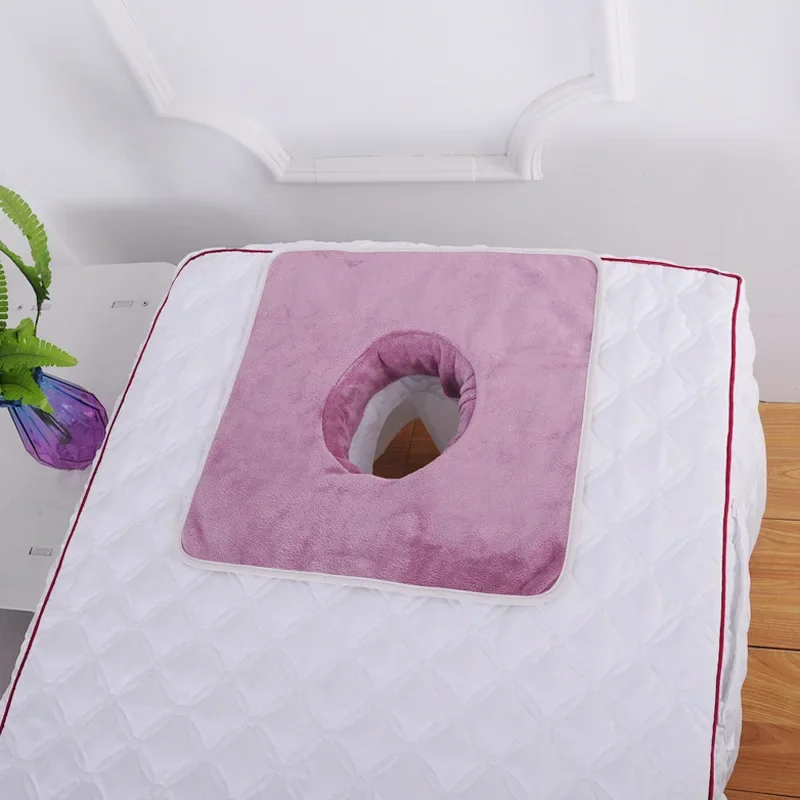 SPA Massage Bedspread Towel Velvet Thickened Beauty Table Planking Face Towel with Face Breath Hole
