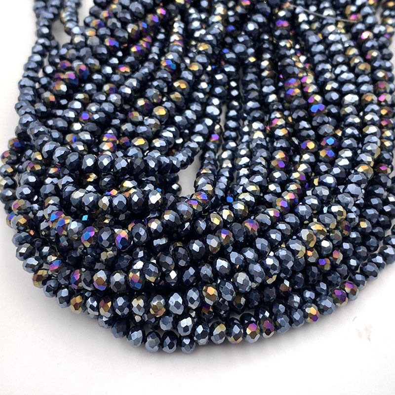 Crystal Beads Rondelle Loose Spacer Glass Faceted Beads for Jewelry Making, DIY Needlework, Bracelets & Jewelry