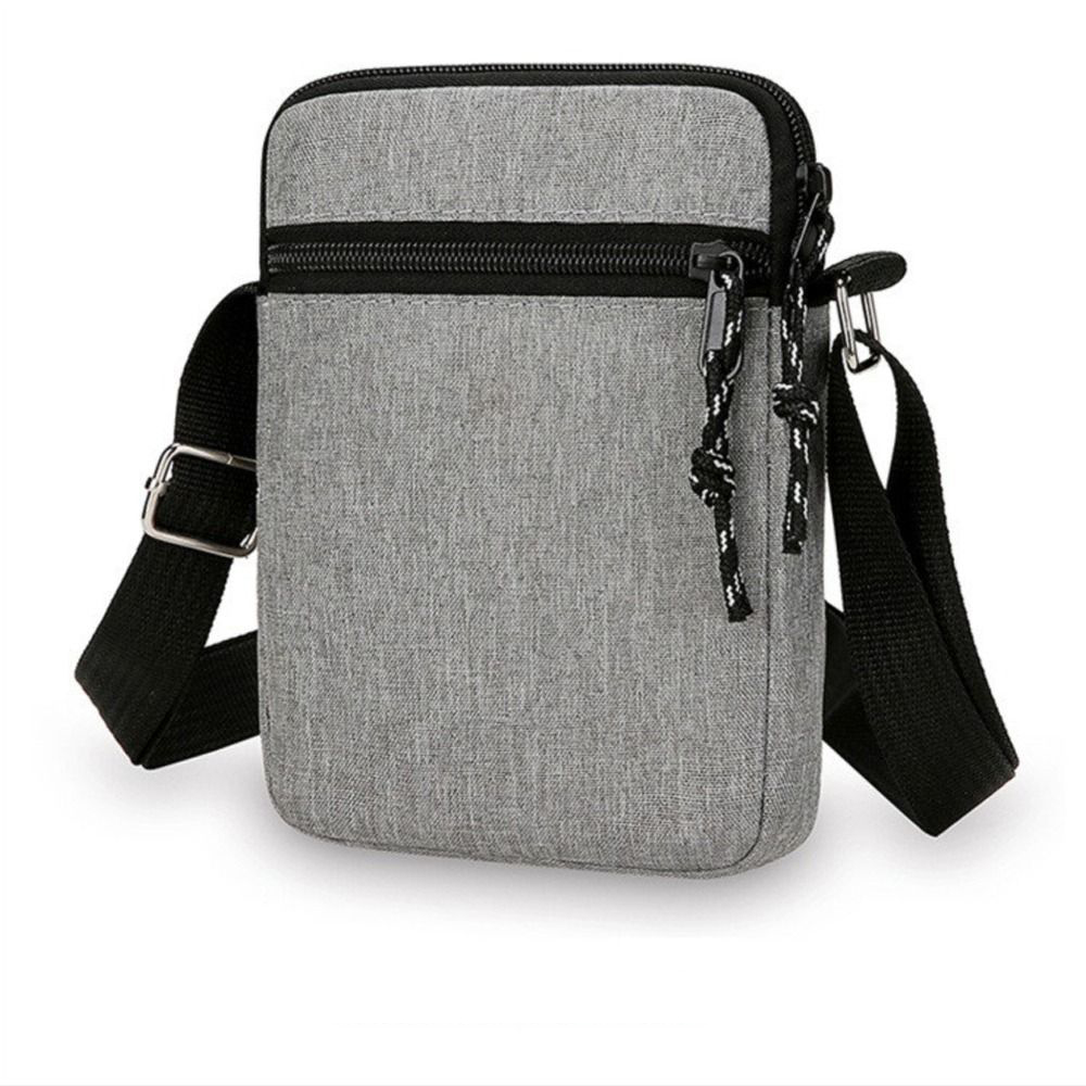 Simple Mini Men Sports Bag, Adjustable Shoulder Bag, Oxford Cloth Crossbody Bag with Multiple Compartments