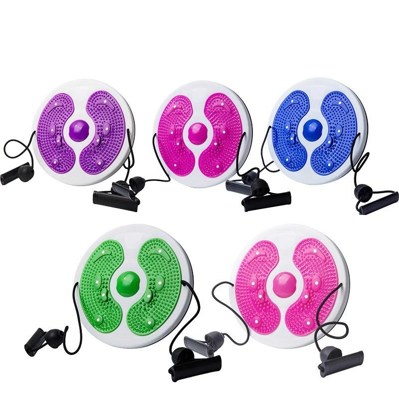Waist Twist Disc with Foot Sole Massager and Integrated Resistance Bands