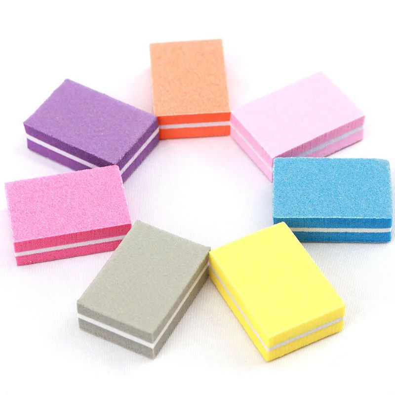 Mini Nail File Blocks Double Sided Sponge Nail Buffer Set 50 Pack