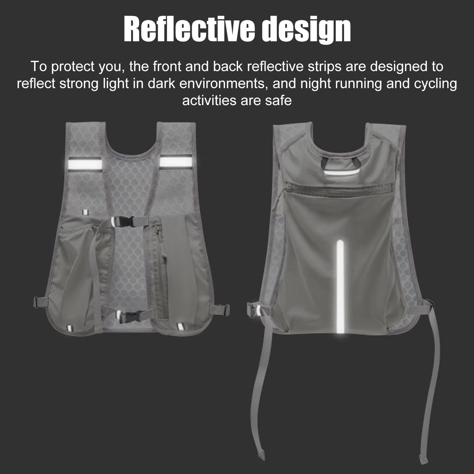 Lightweight Running Hydration Vest with Water Bottle Storage & Phone Holder