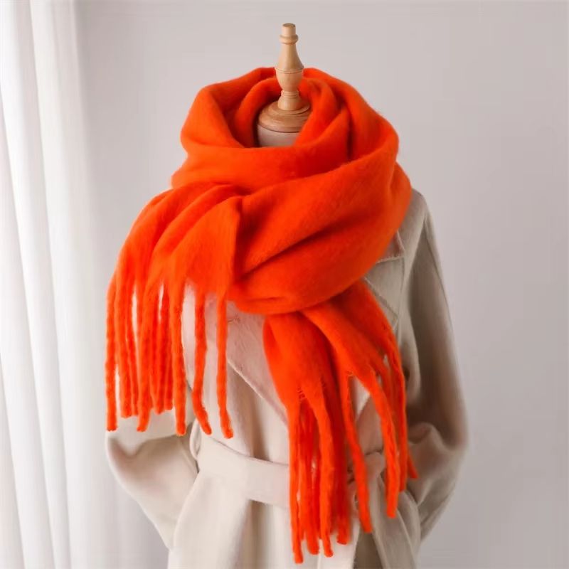 CozyLux Women's Winter Scarf – Cashmere Feel Pashmina Wrap with Tassels