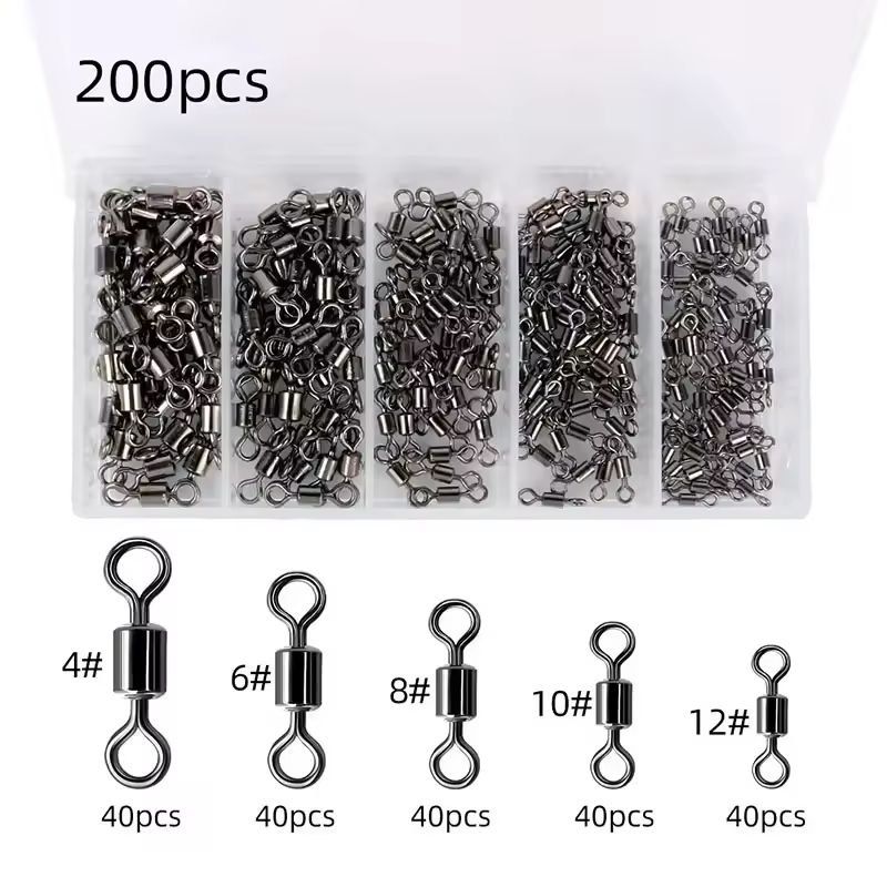 Ultimate Pro Fishing Swivels Kit – Ball-Bearing Rolling Swivel Connectors for Saltwater & Freshwater