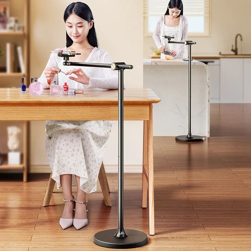 MoZhao Adjustable Tablet Floor Stand with Flexible Gooseneck – Universal Tablet Stand for Bed & Phone Holder